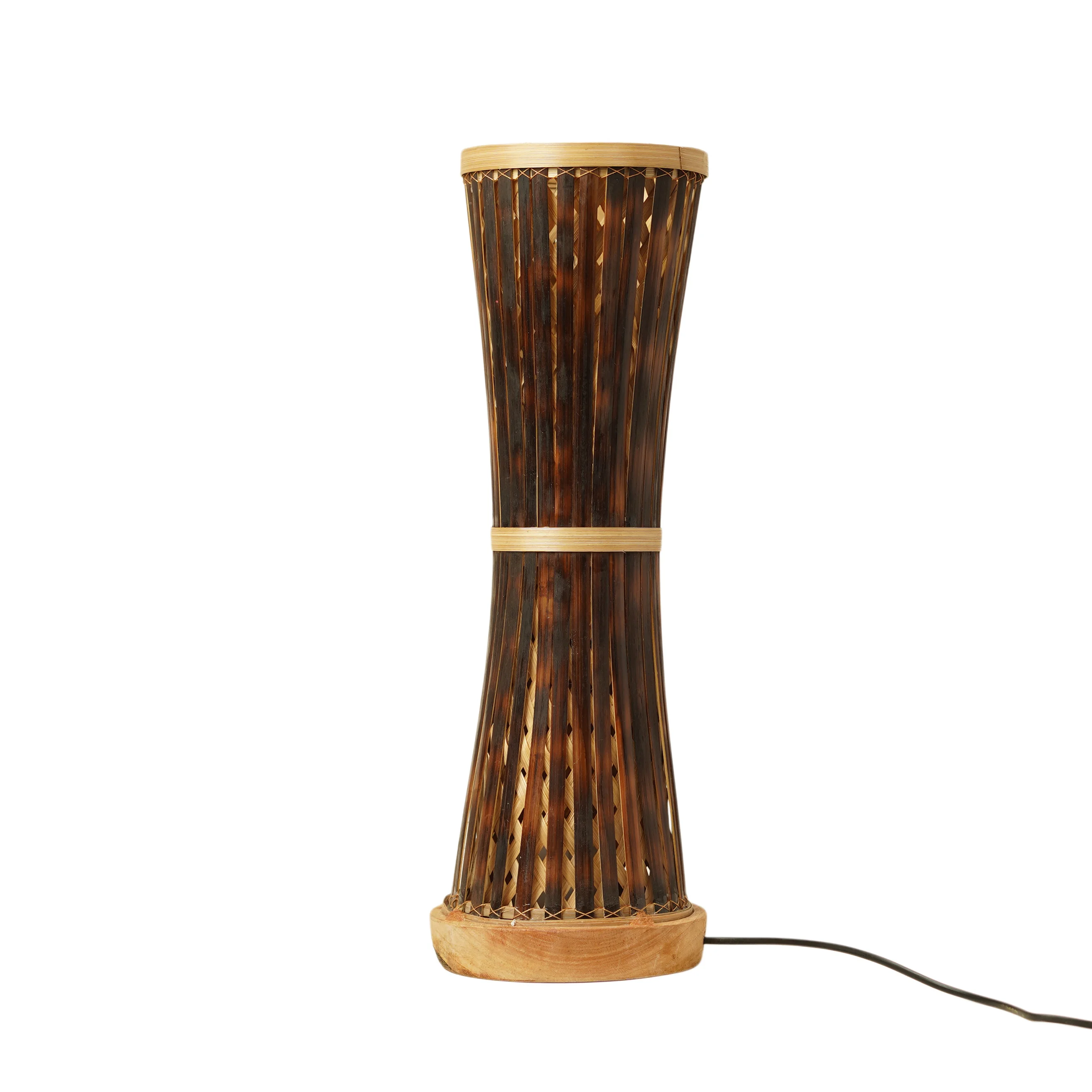 Hourglass Bamboo Table Lamp - Thumbnail 2