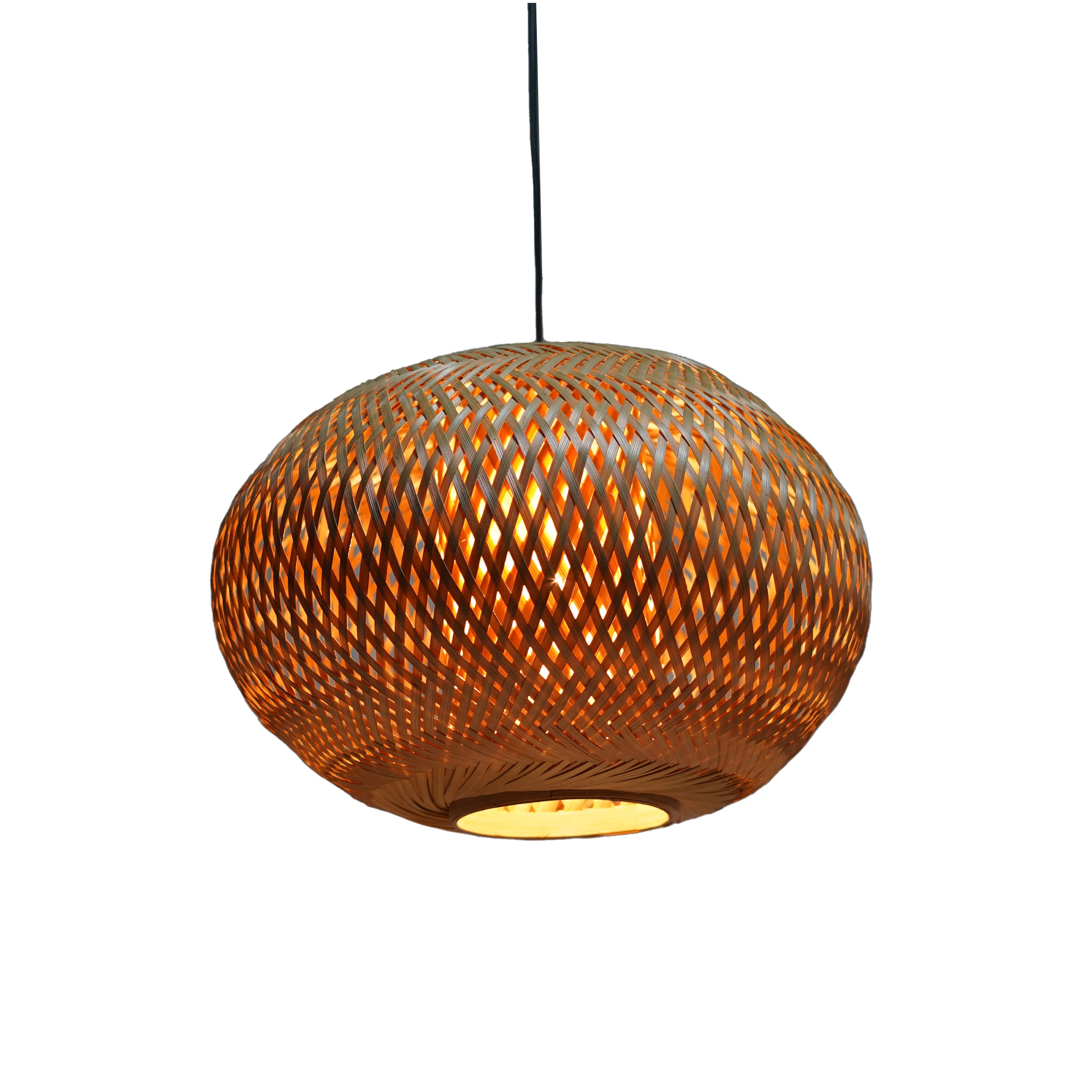 Double Layer Woven Bamboo Hanging Lamp Shade-Big