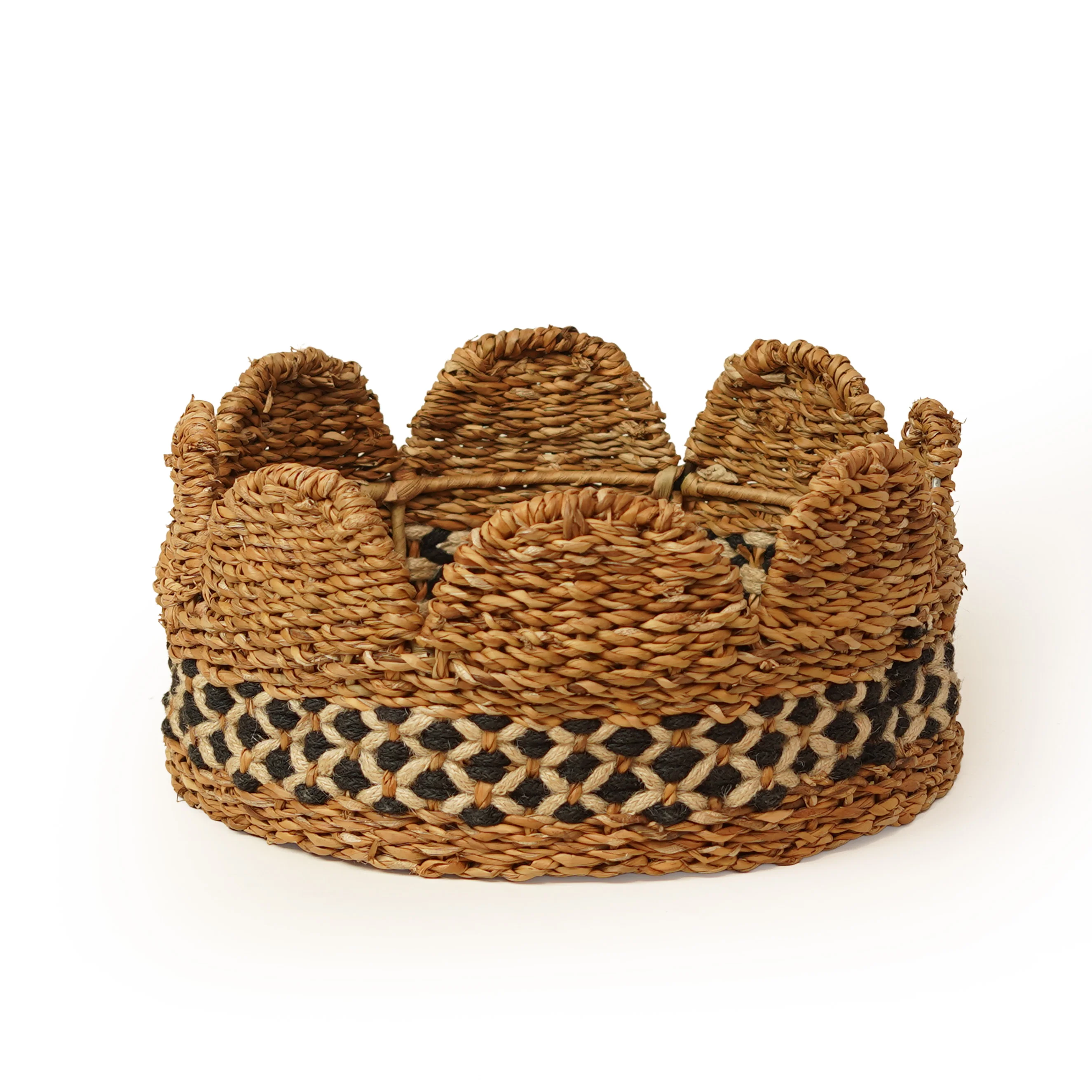 Seagrass & Jute Round Multipurpose Basket