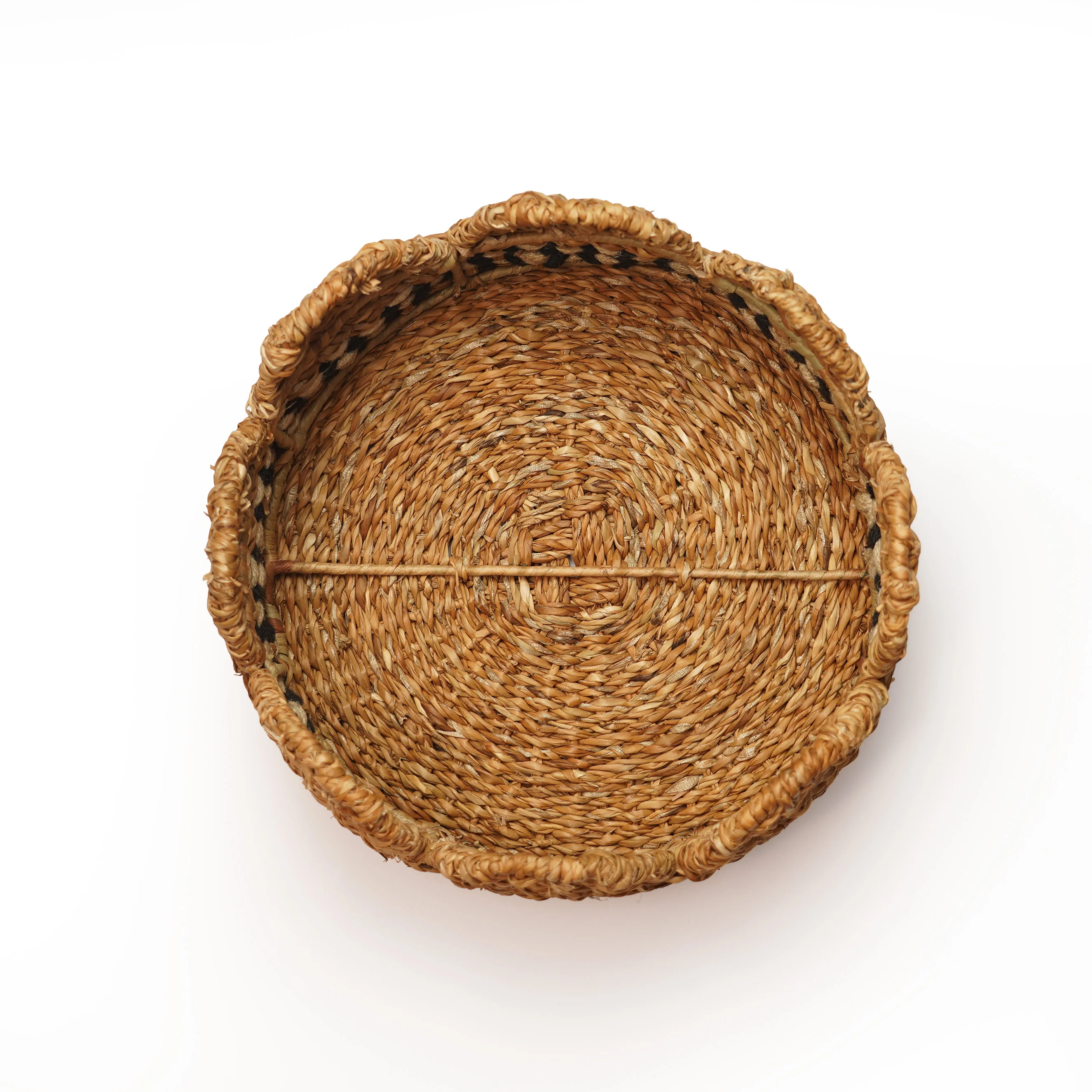 Seagrass & Jute Round Multipurpose Basket - Thumbnail 2