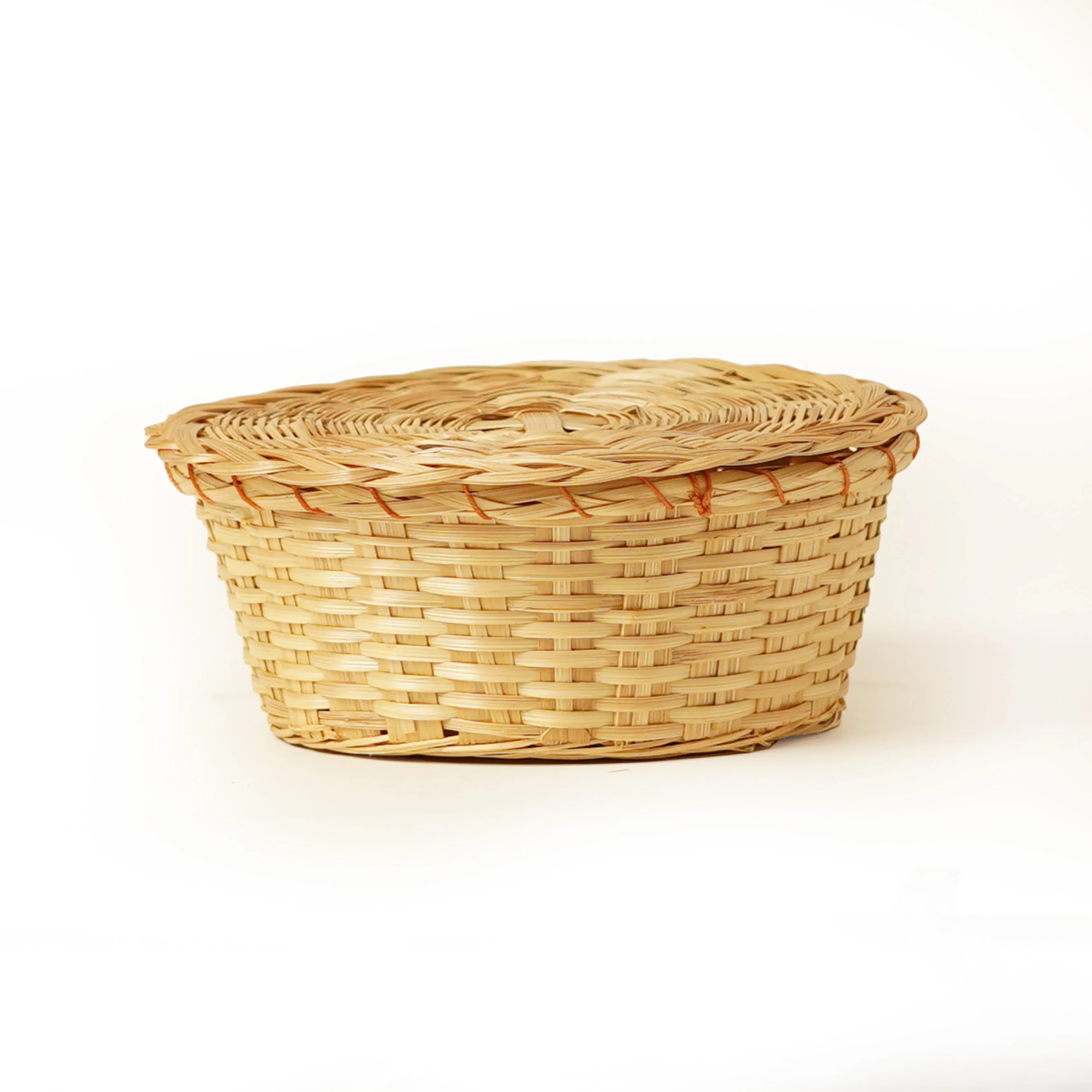Bamboo Round Box with Lid - Thumbnail 2