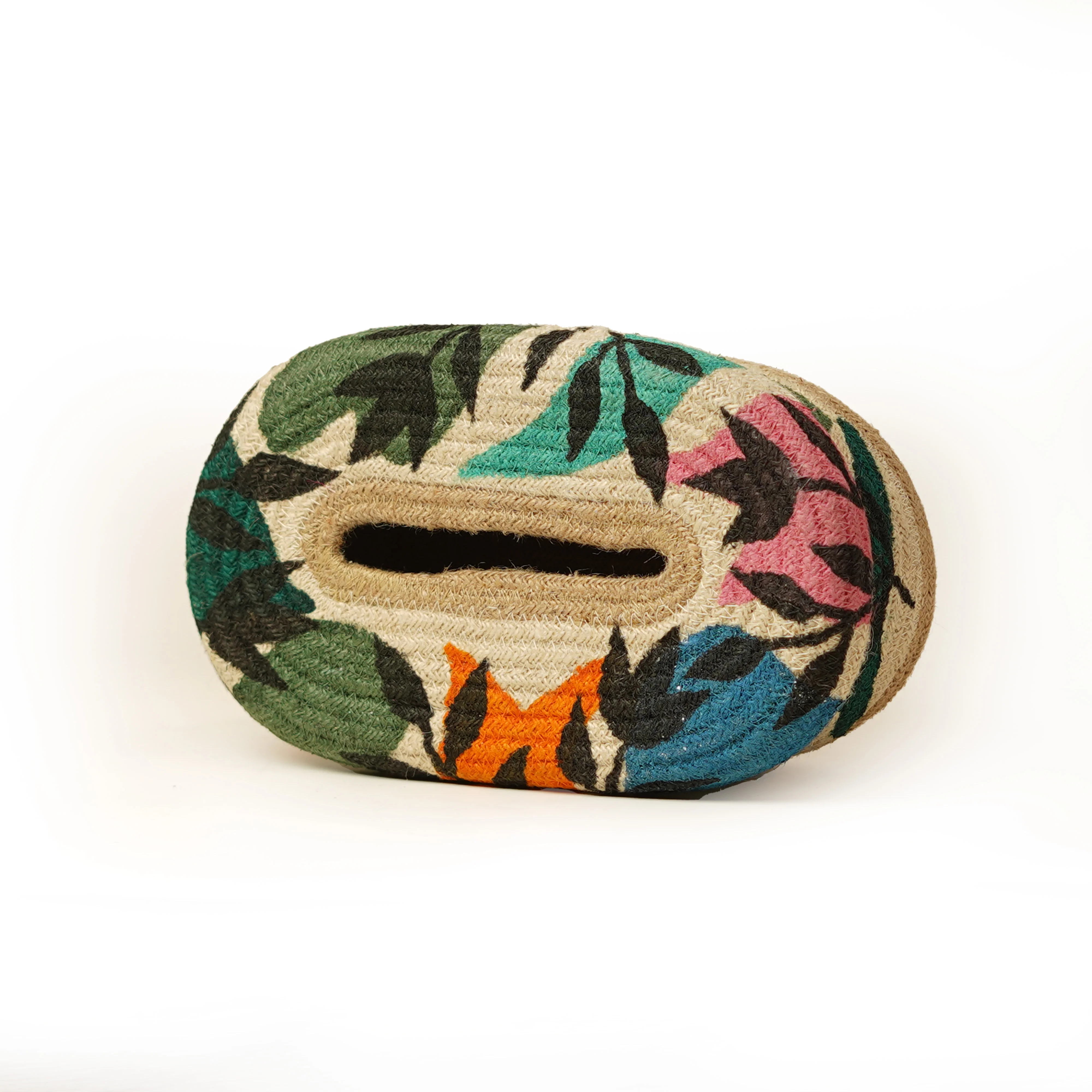 Jute Tissue Box-Colorful - Thumbnail 2