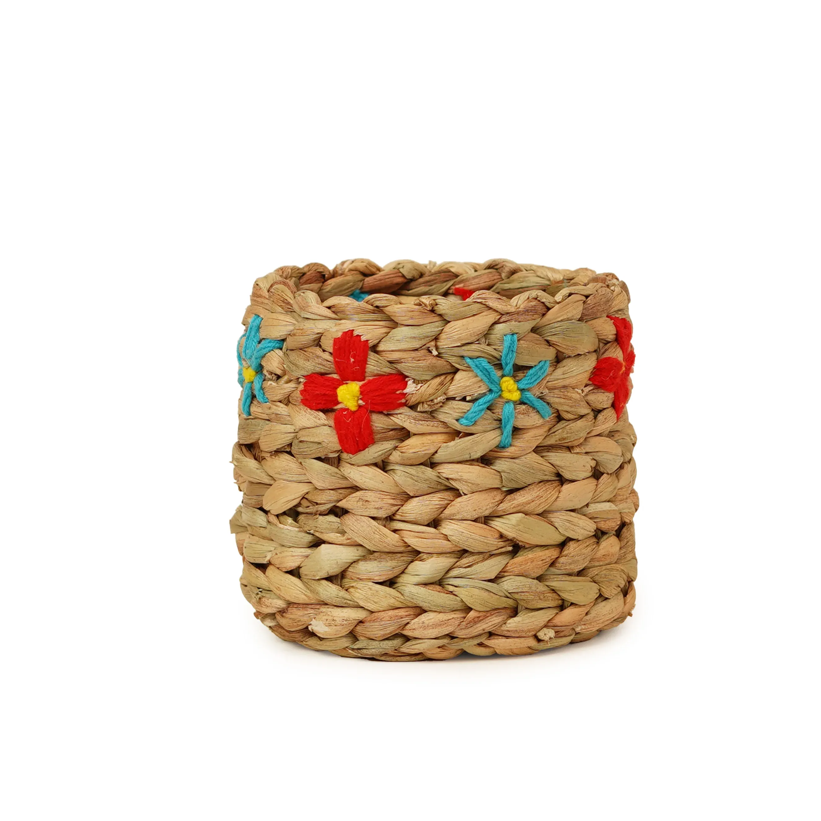 Water Hyacinth Pen Holder for Stylish Desk Organization