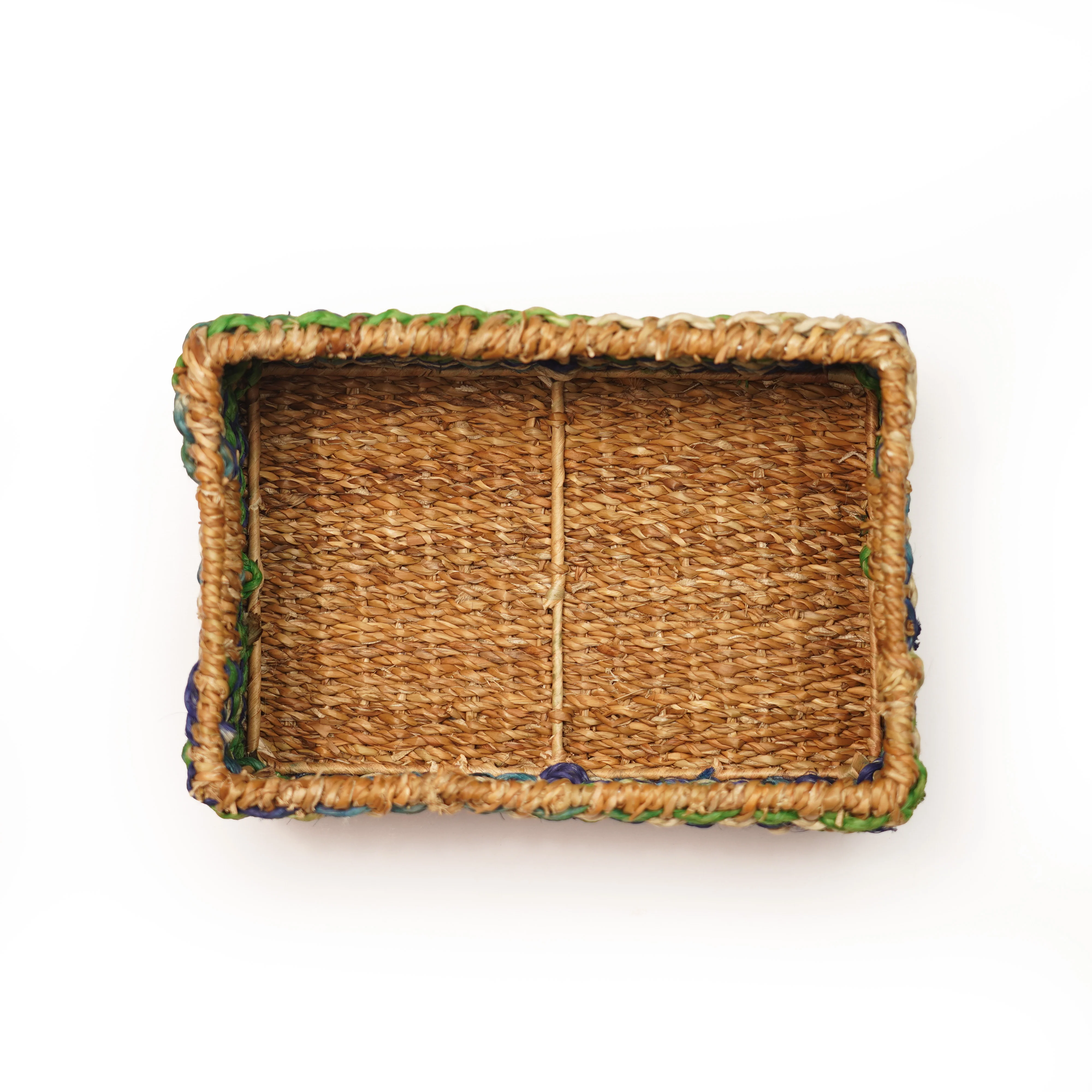 Seagrass & Jute Rectangle Basket - Thumbnail 2
