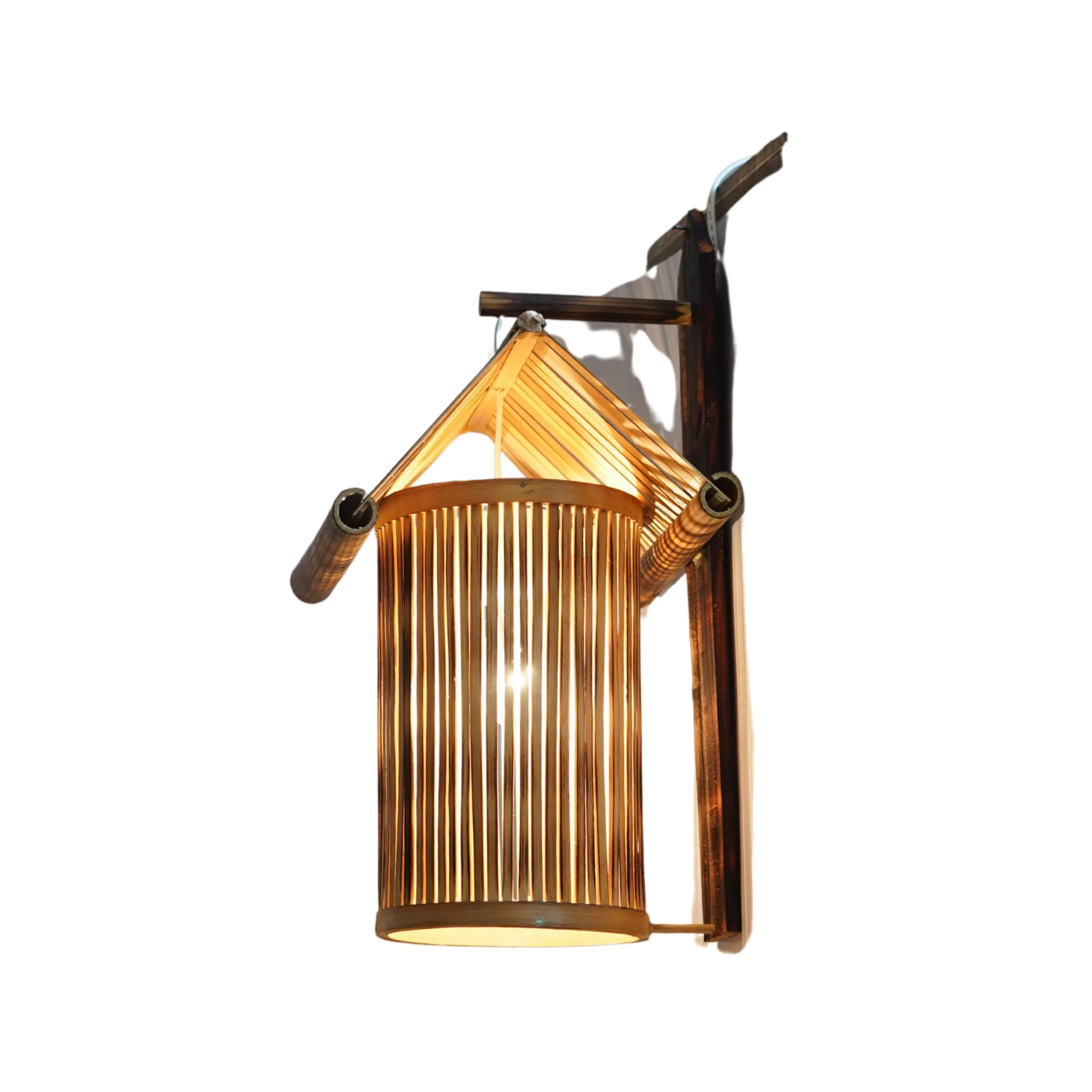Bamboo House Shaped Pendant Light Wall Lamp