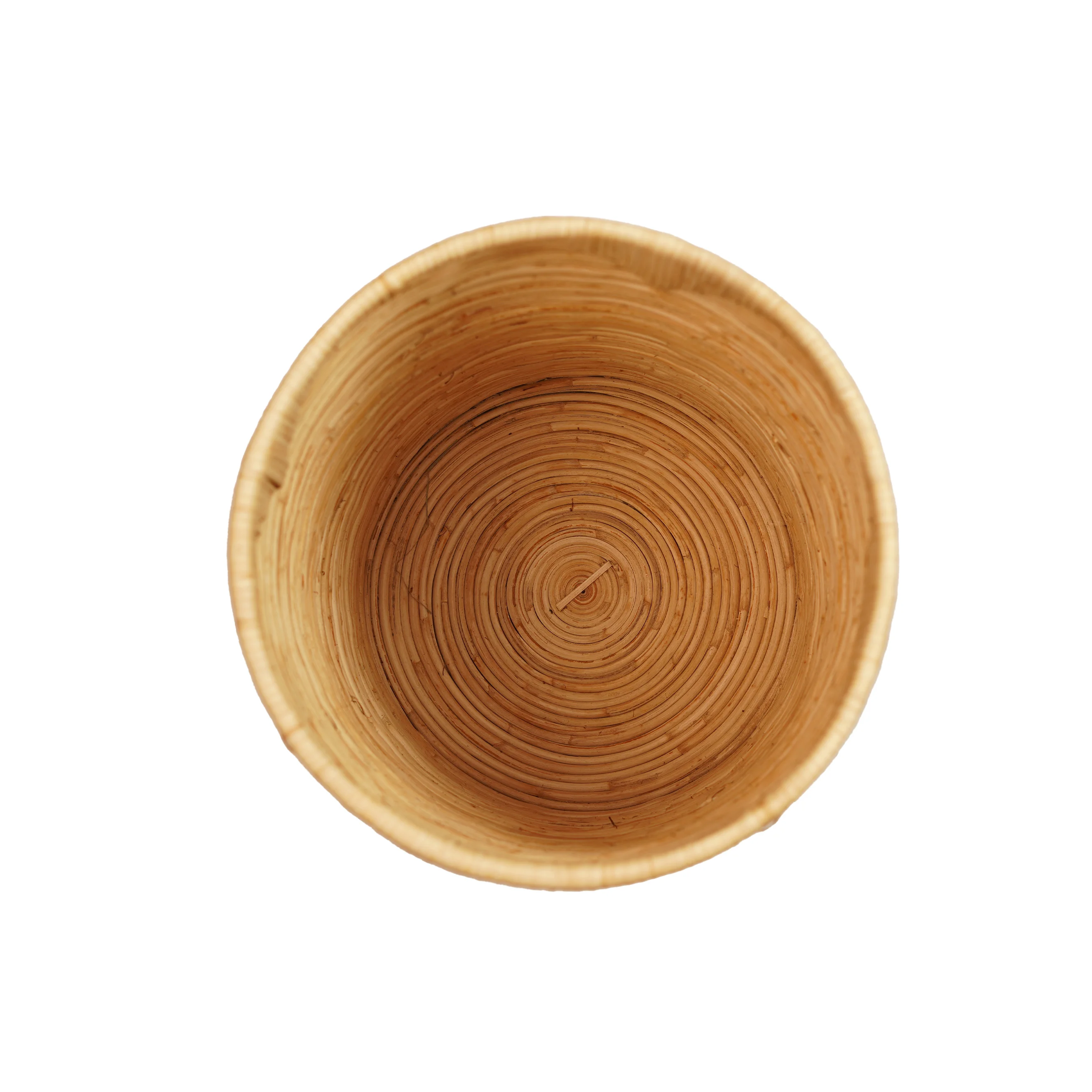 Round Rattan Hamper Basket with Lid - Thumbnail 2