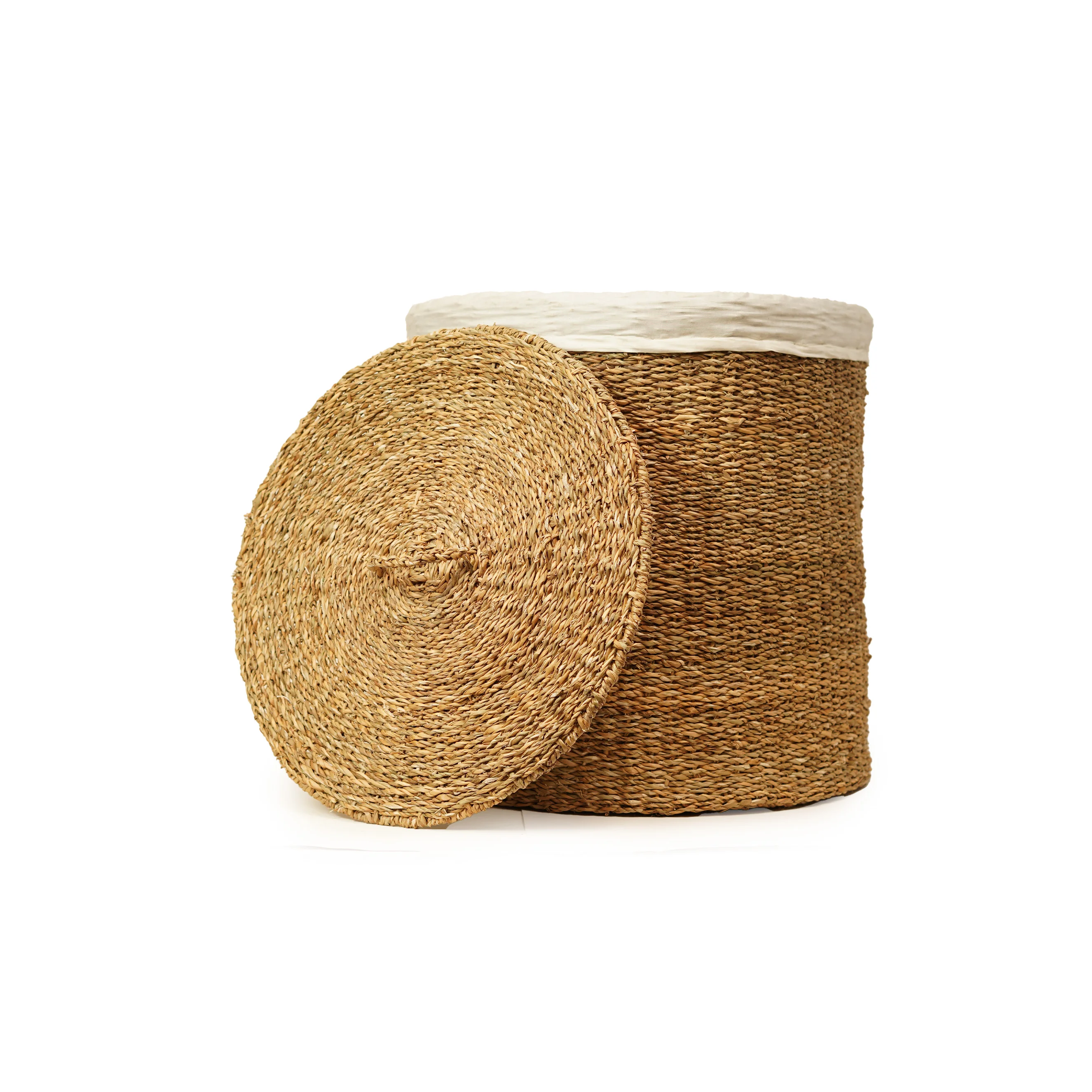 Seagrass Hamper Basket with lid - Thumbnail 2