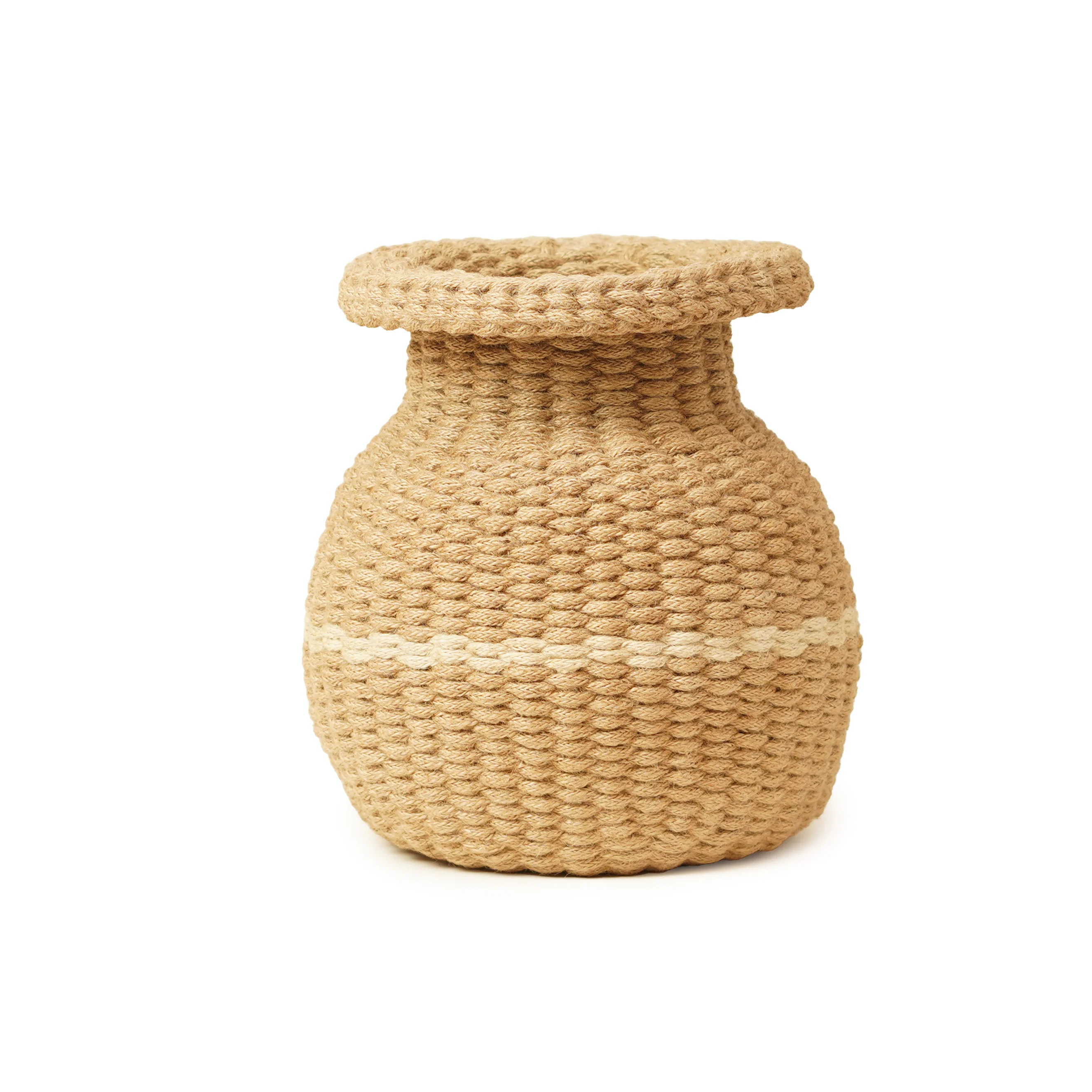 Jute Woven Palm Planter Basket
