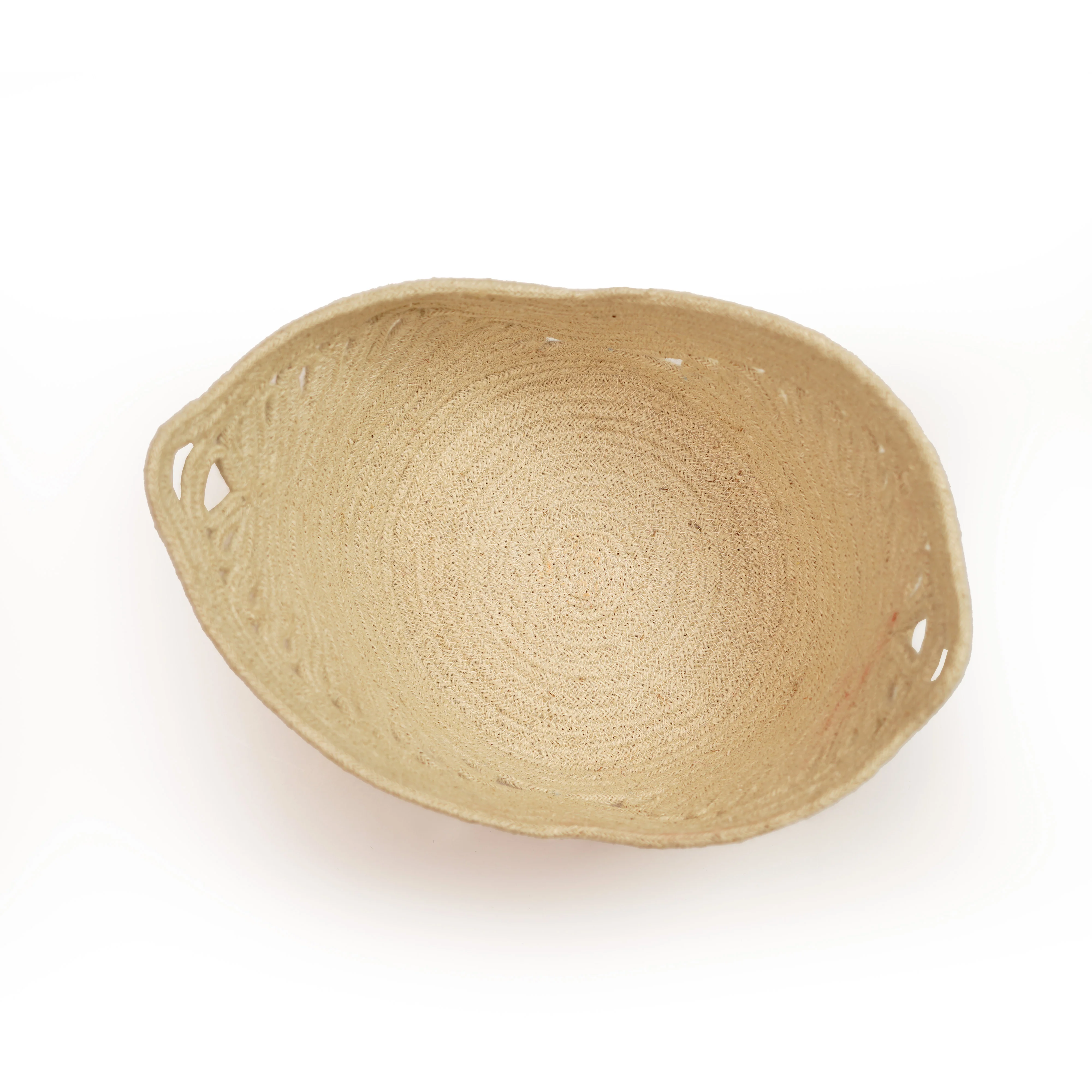 Jute Oval Organizer Bowl Basket