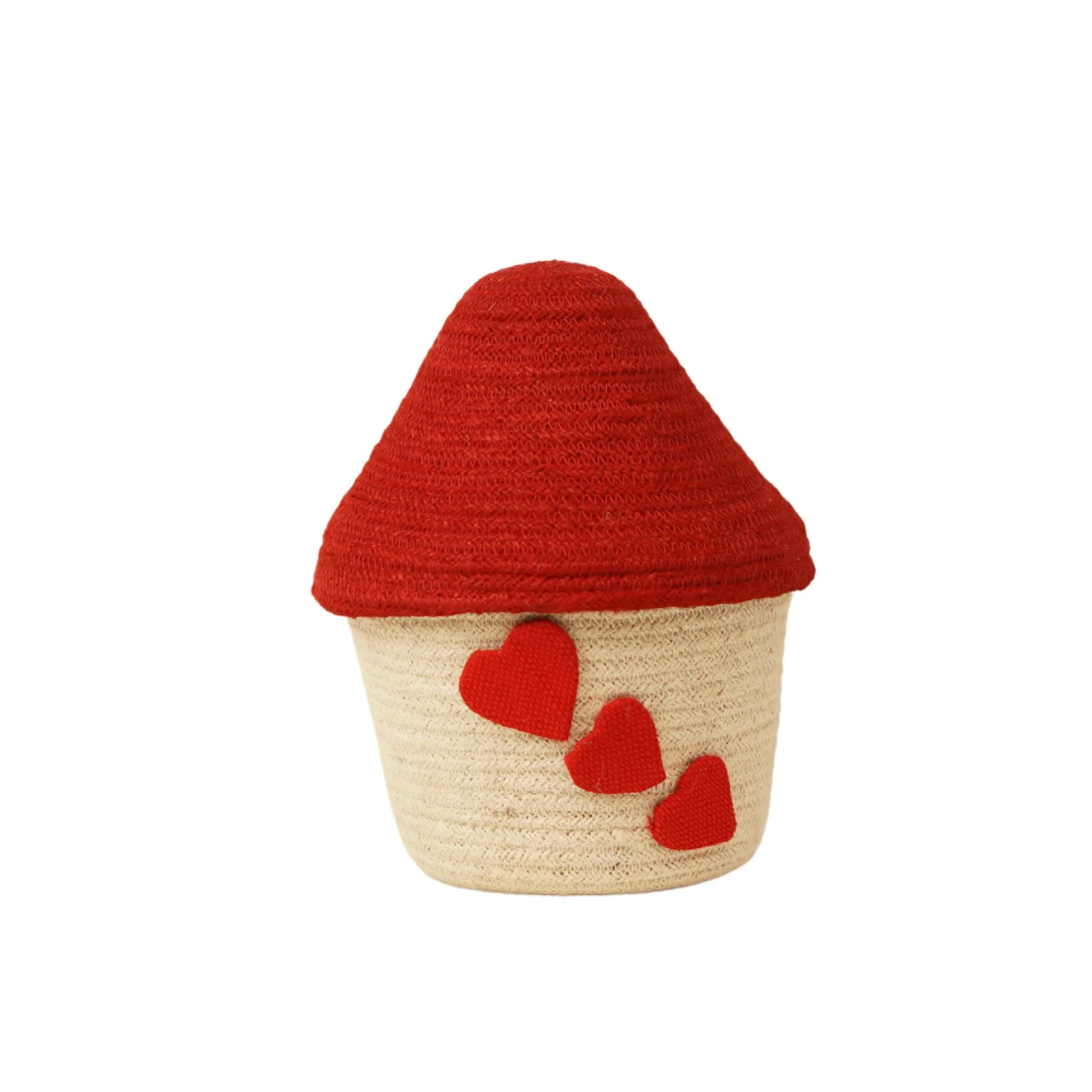Jute House Shaped Love Decorative Box