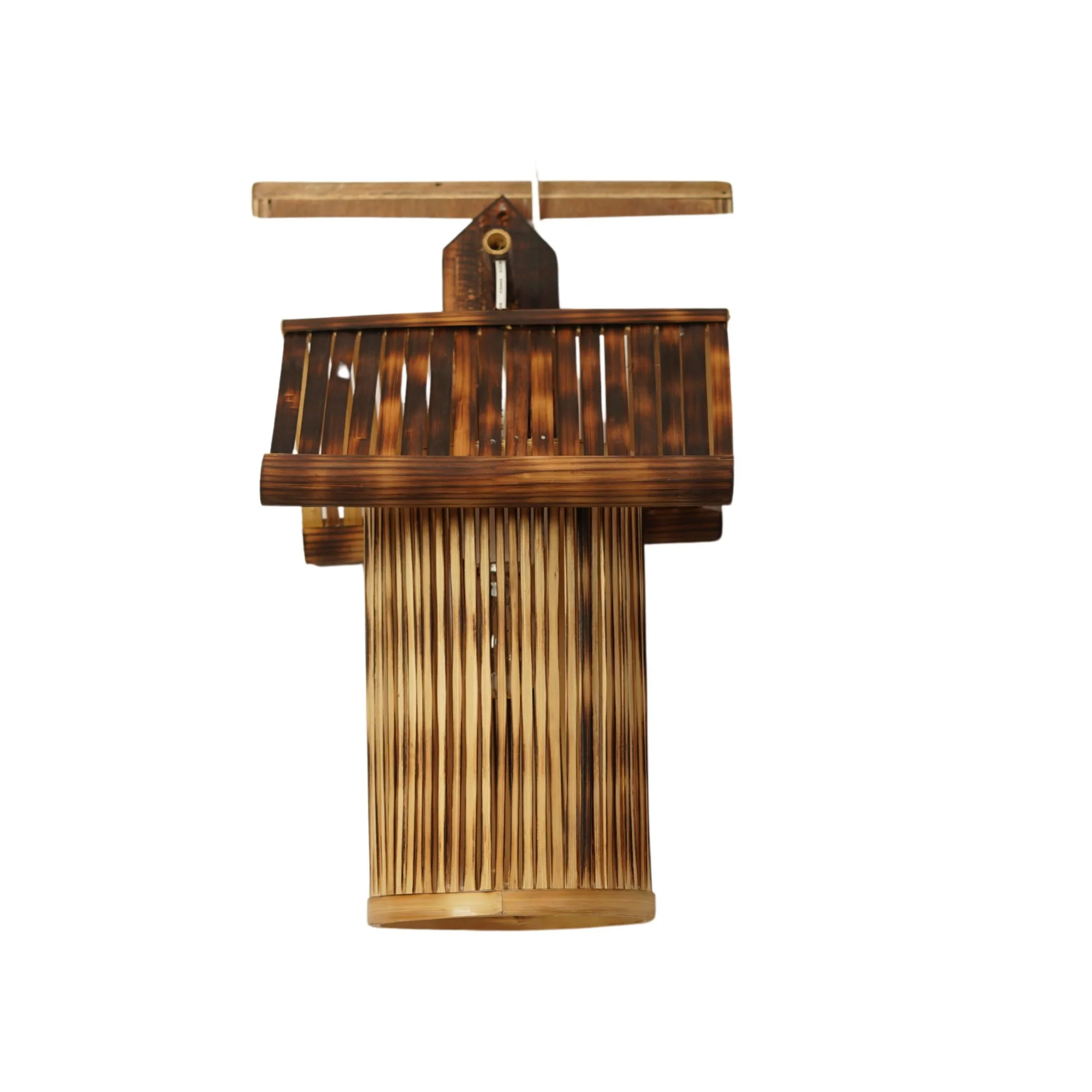 Bamboo House Shaped Pendant Light Wall Lamp - Thumbnail 2