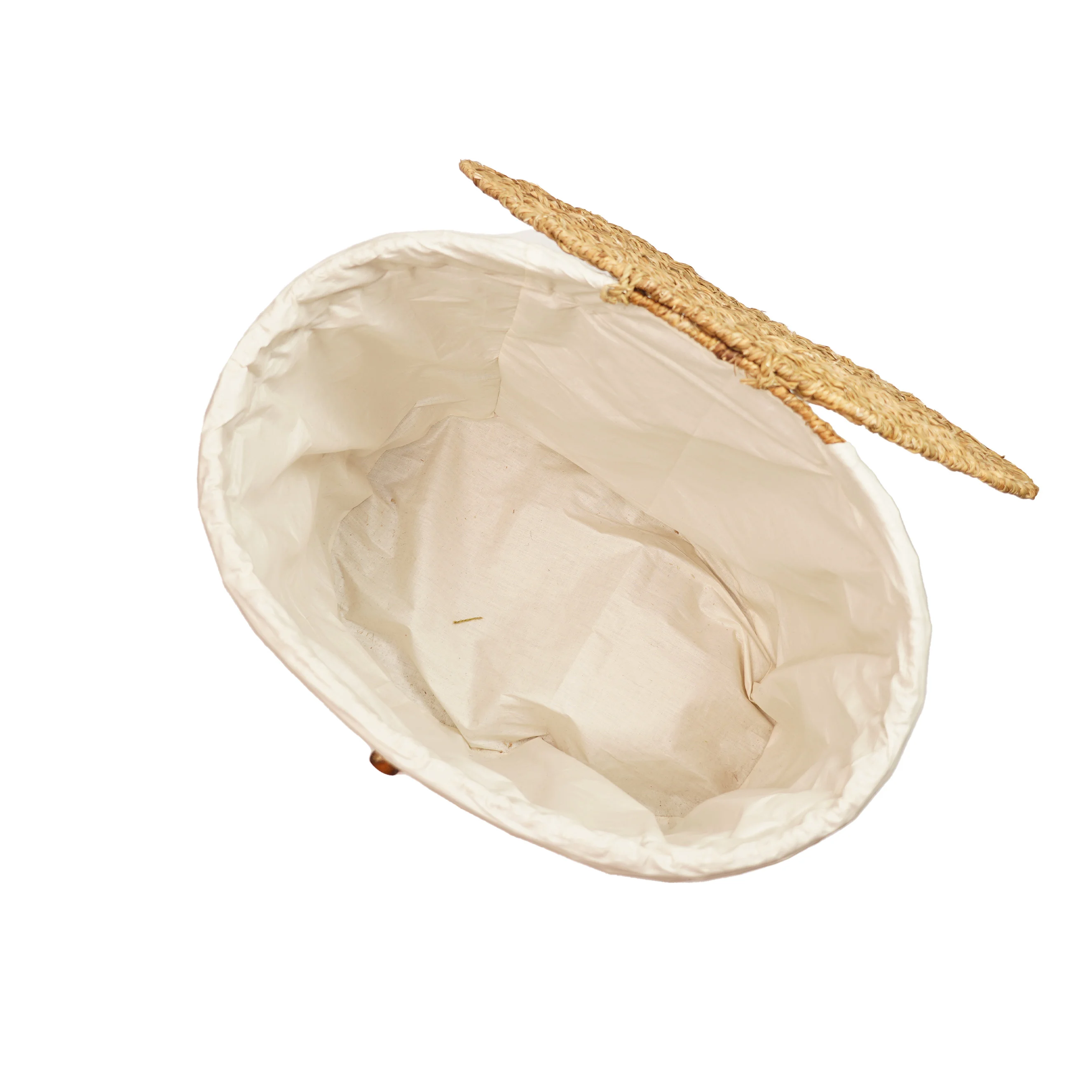 Seagrass Oval Hamper Basket - Thumbnail 4