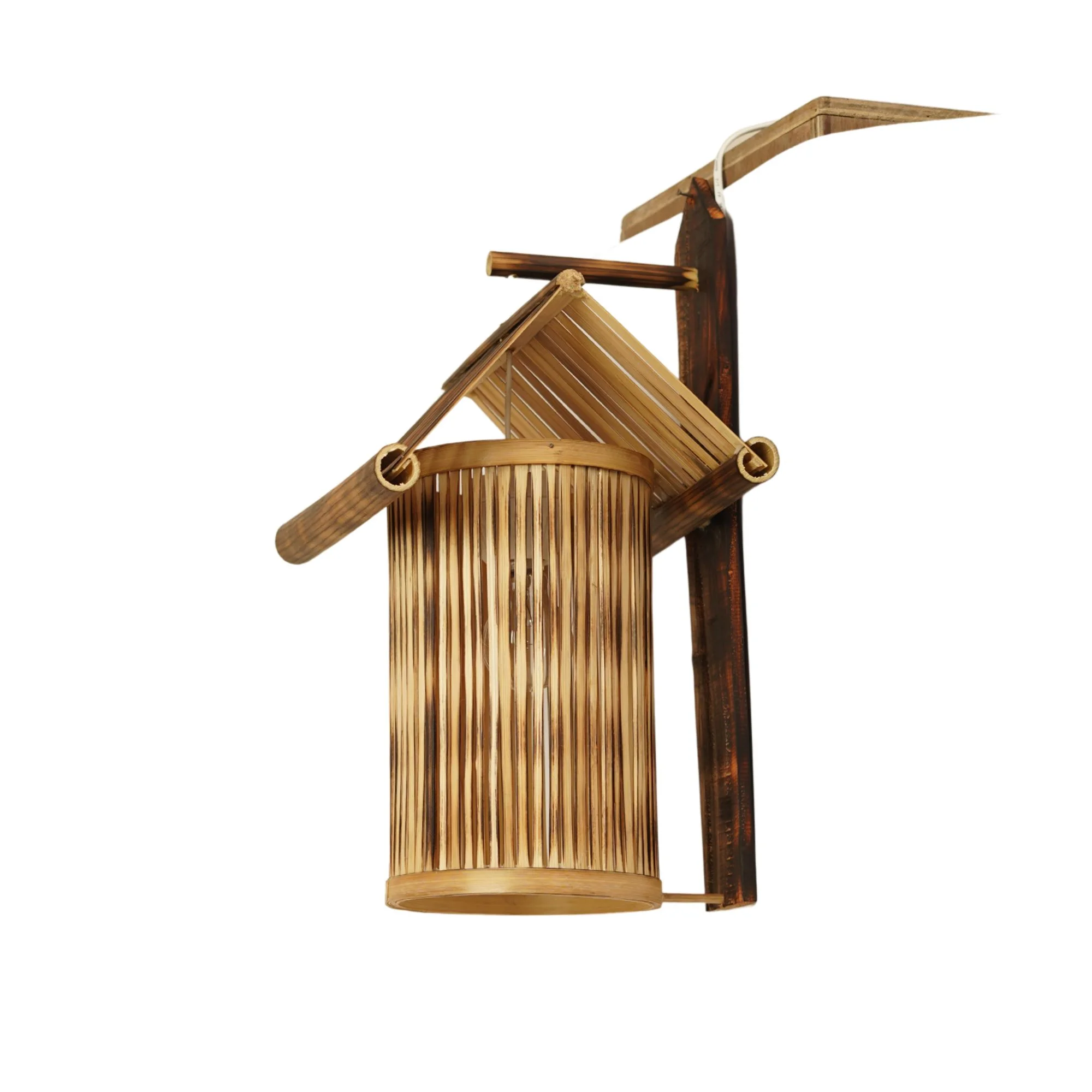 Bamboo House Shaped Pendant Light Wall Lamp - Thumbnail 3