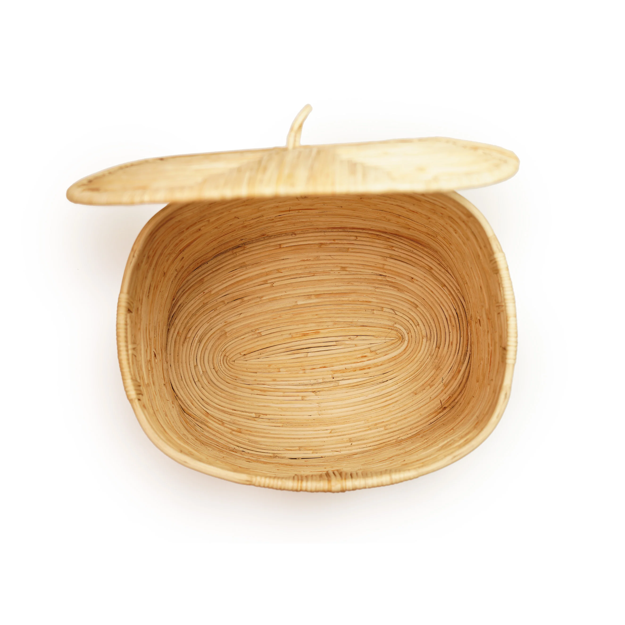 Premium Oval Rattan Hamper Basket with Lid - Thumbnail 2