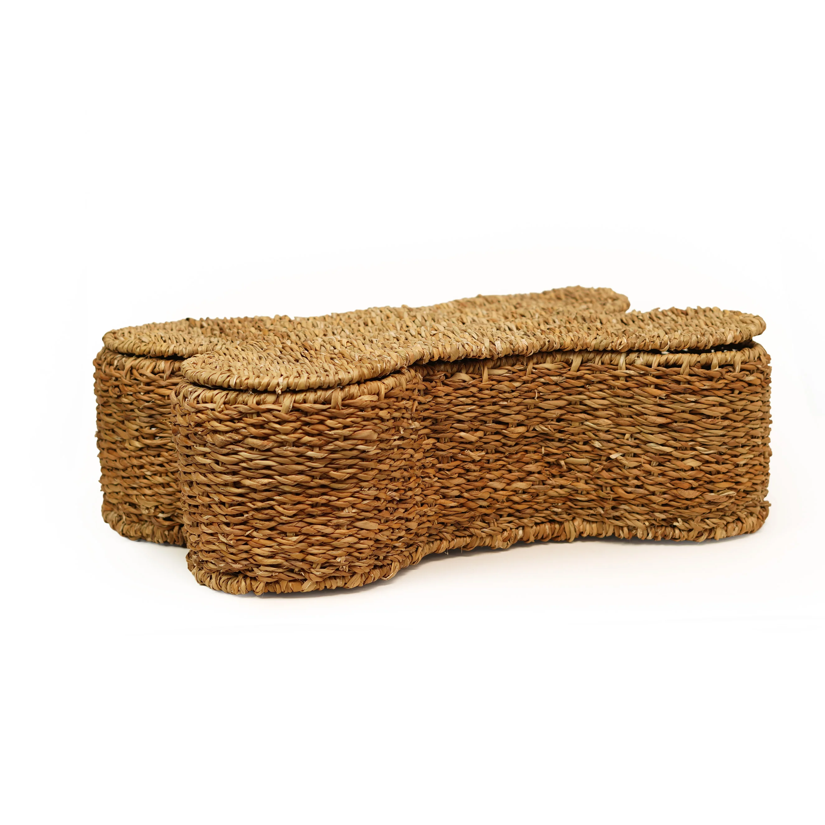 Handwoven Seagrass Multipurpose Basket with Unique Organic Shape - Thumbnail 2