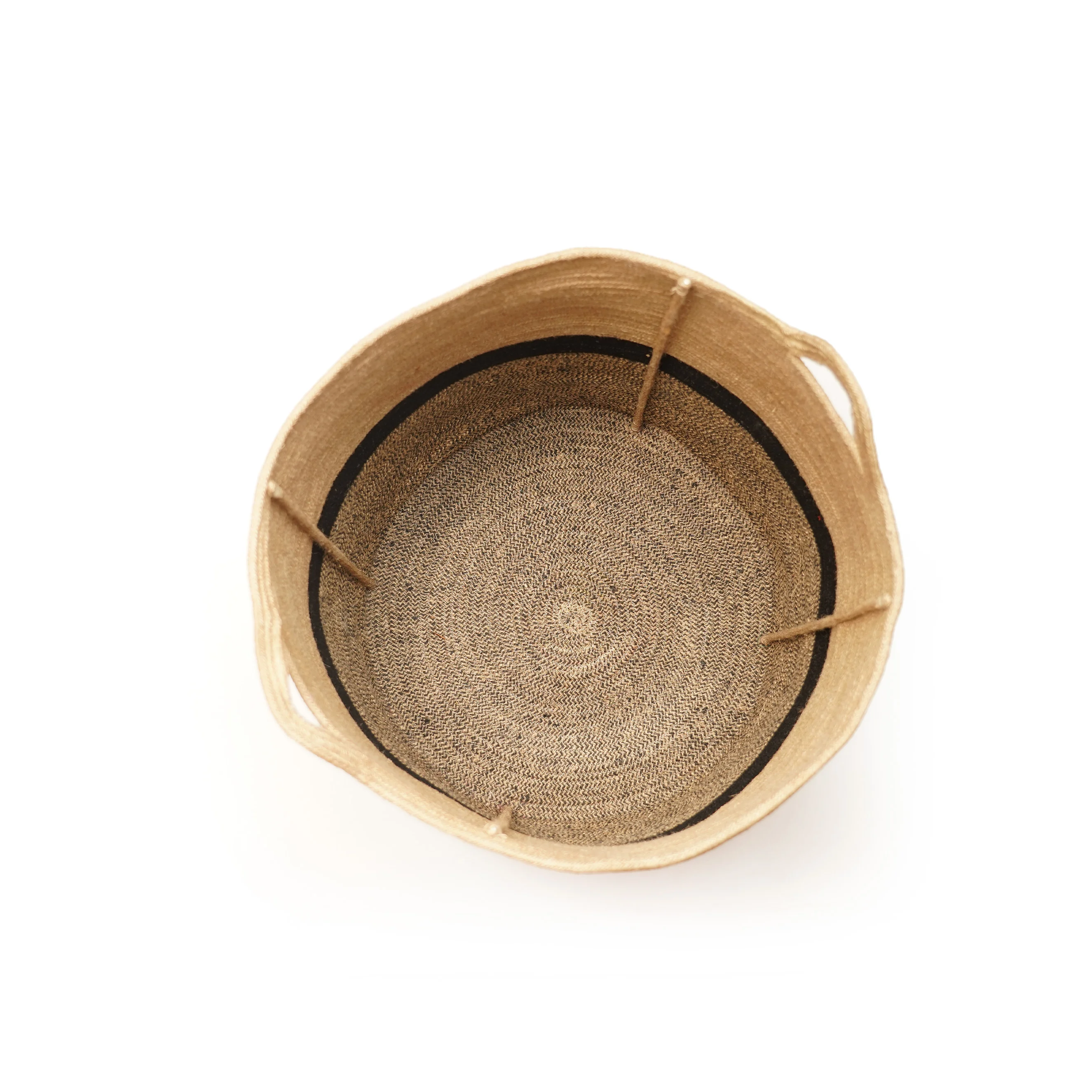 Jute Laundry Basket with Handle - Thumbnail 2