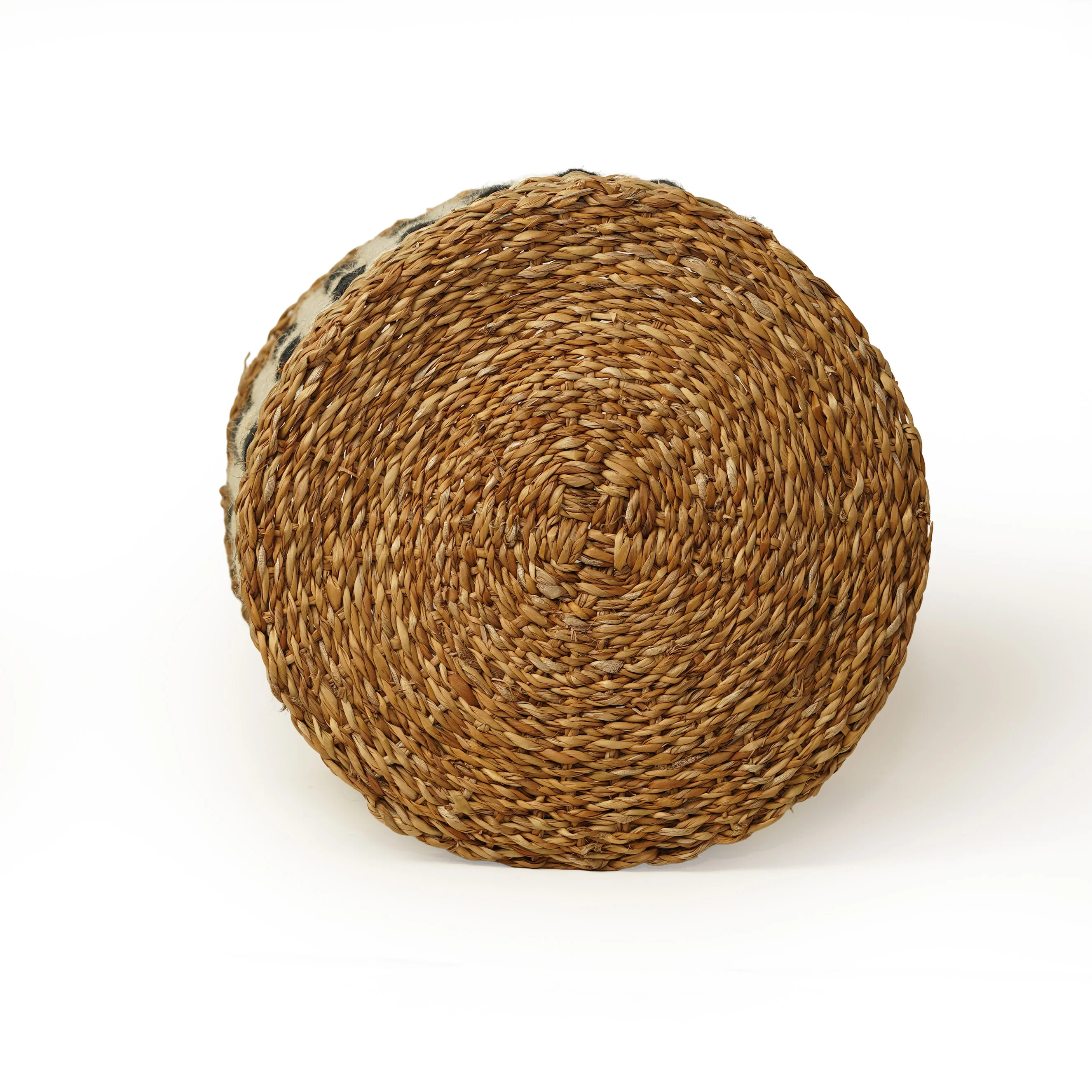 Seagrass & Jute Multipurpose Basket Set -3pcs with Black & White Design