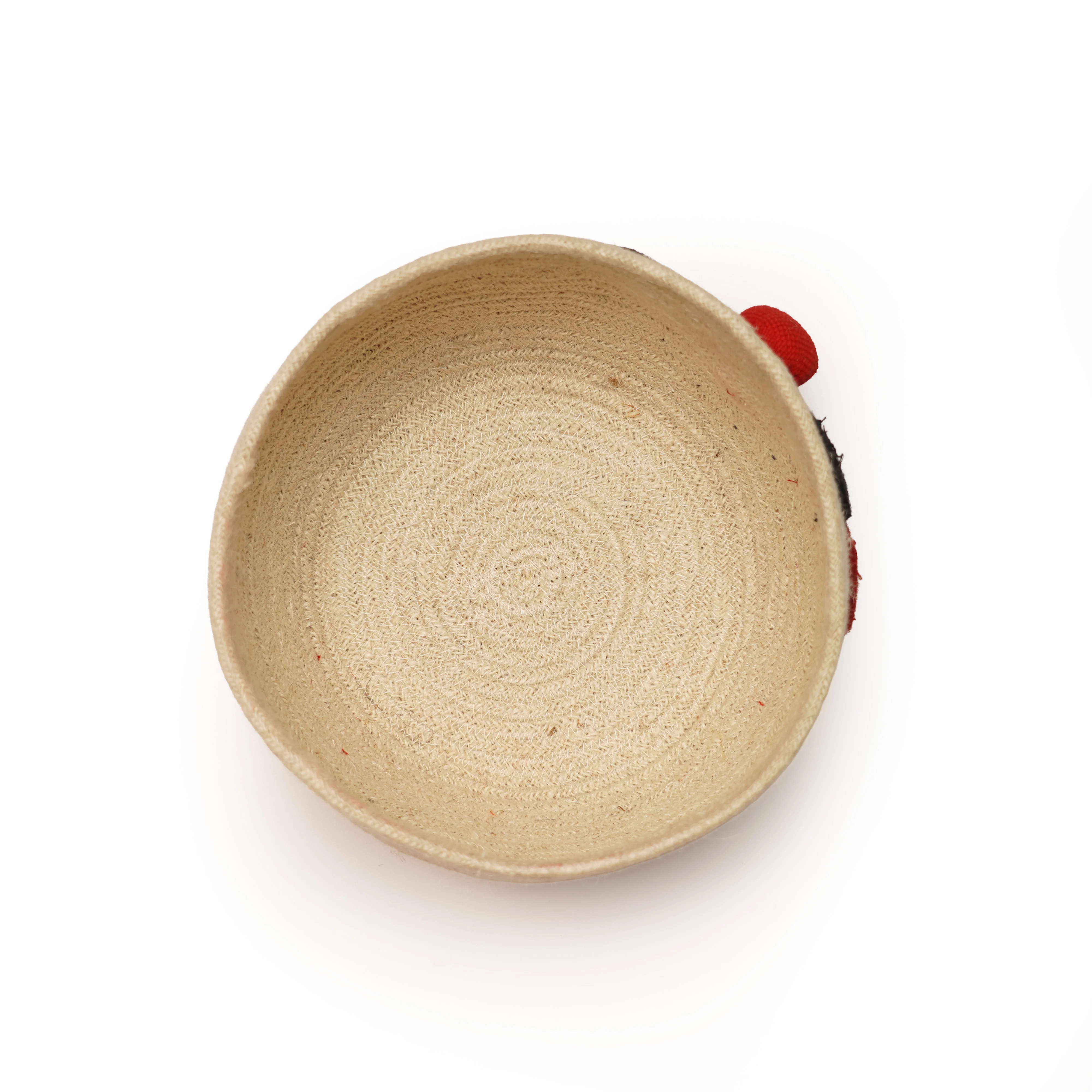 Jute Smiley Storage Basket with Lid