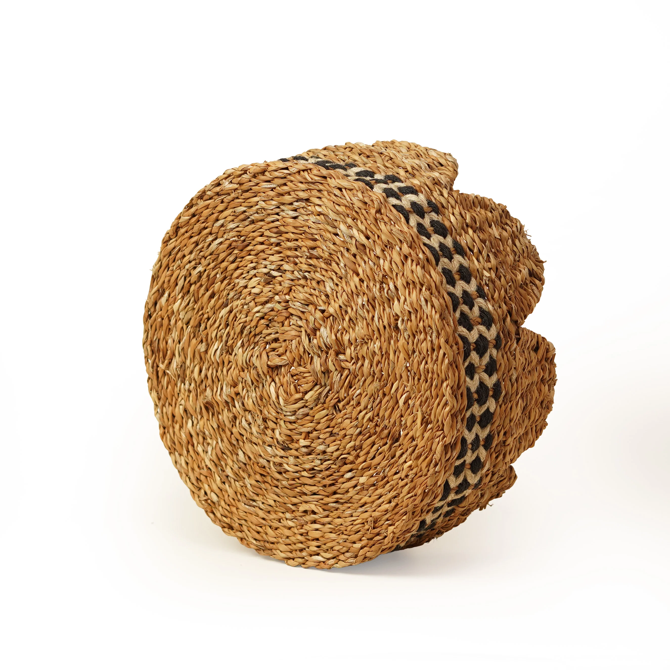 Seagrass & Jute Round Multipurpose Basket