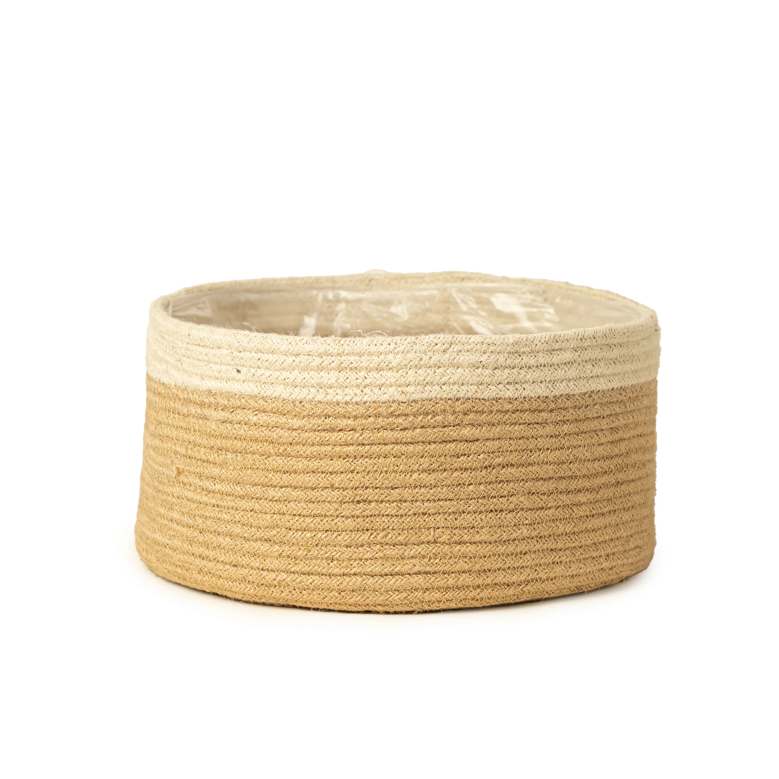 Handwoven Jute Planter Basket Set (3 pcs) with Inner Lining & Unique Shape - Thumbnail 2