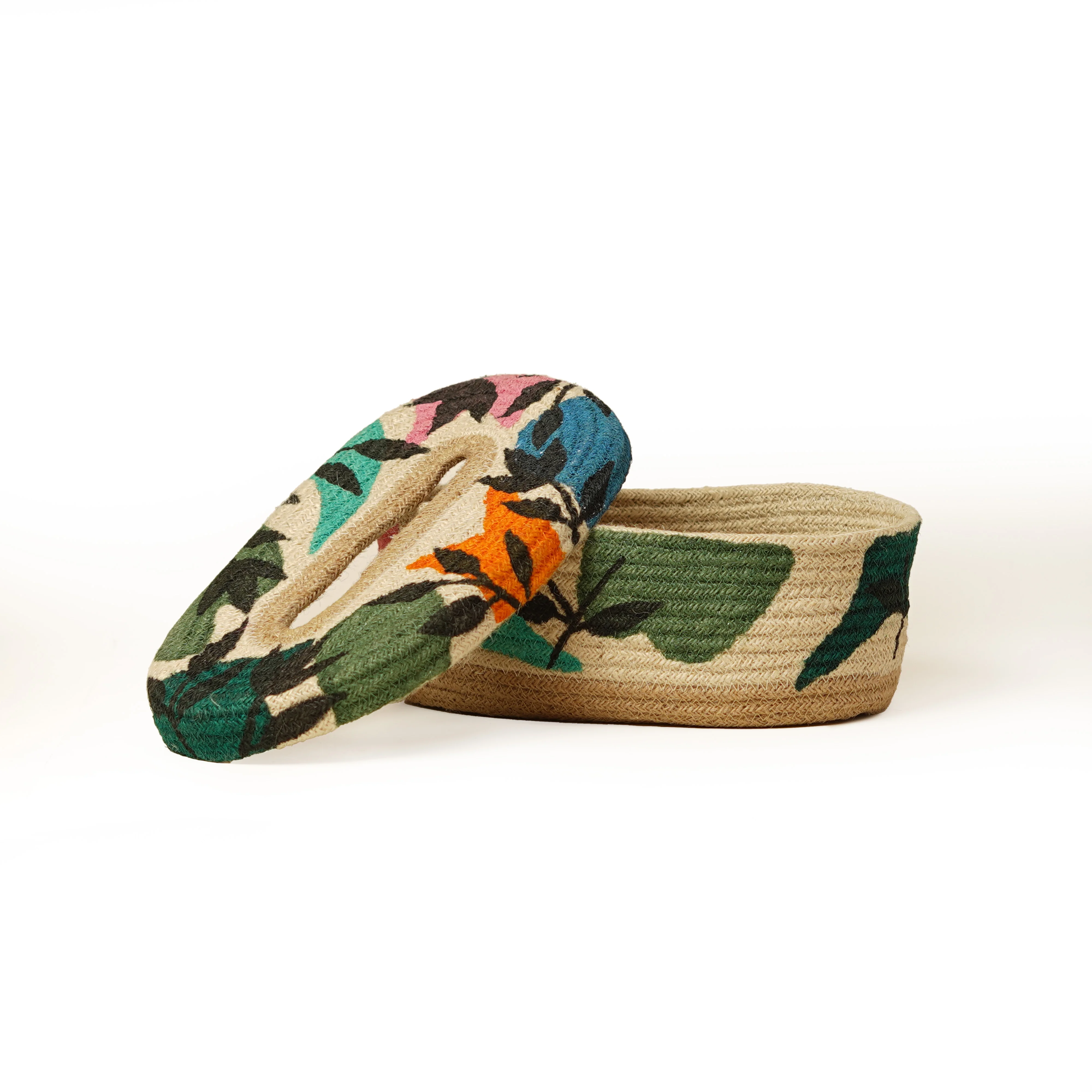 Jute Tissue Box-Colorful