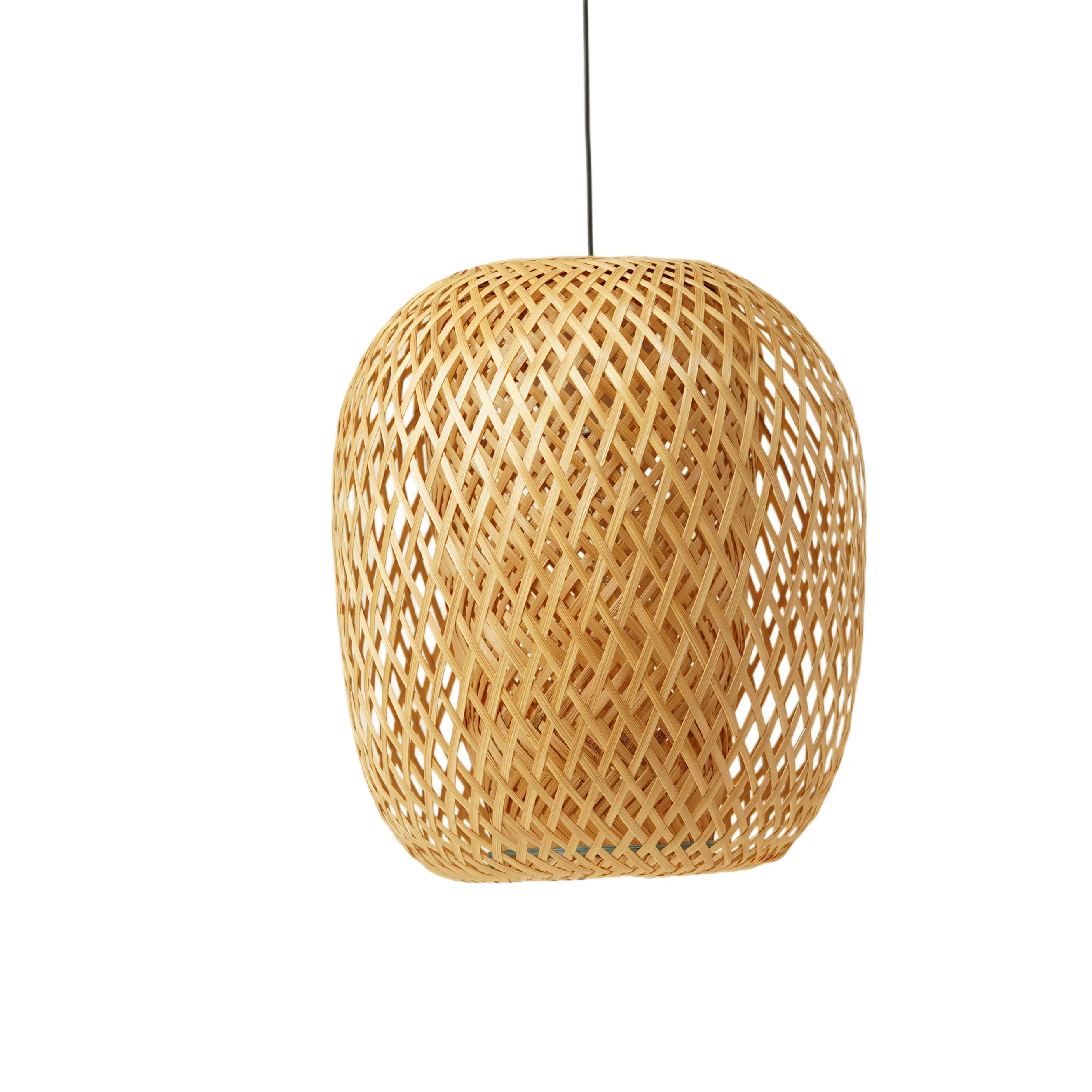 Minimalist Handwoven Bamboo Hanging Lamp Shade for Modern Interiors