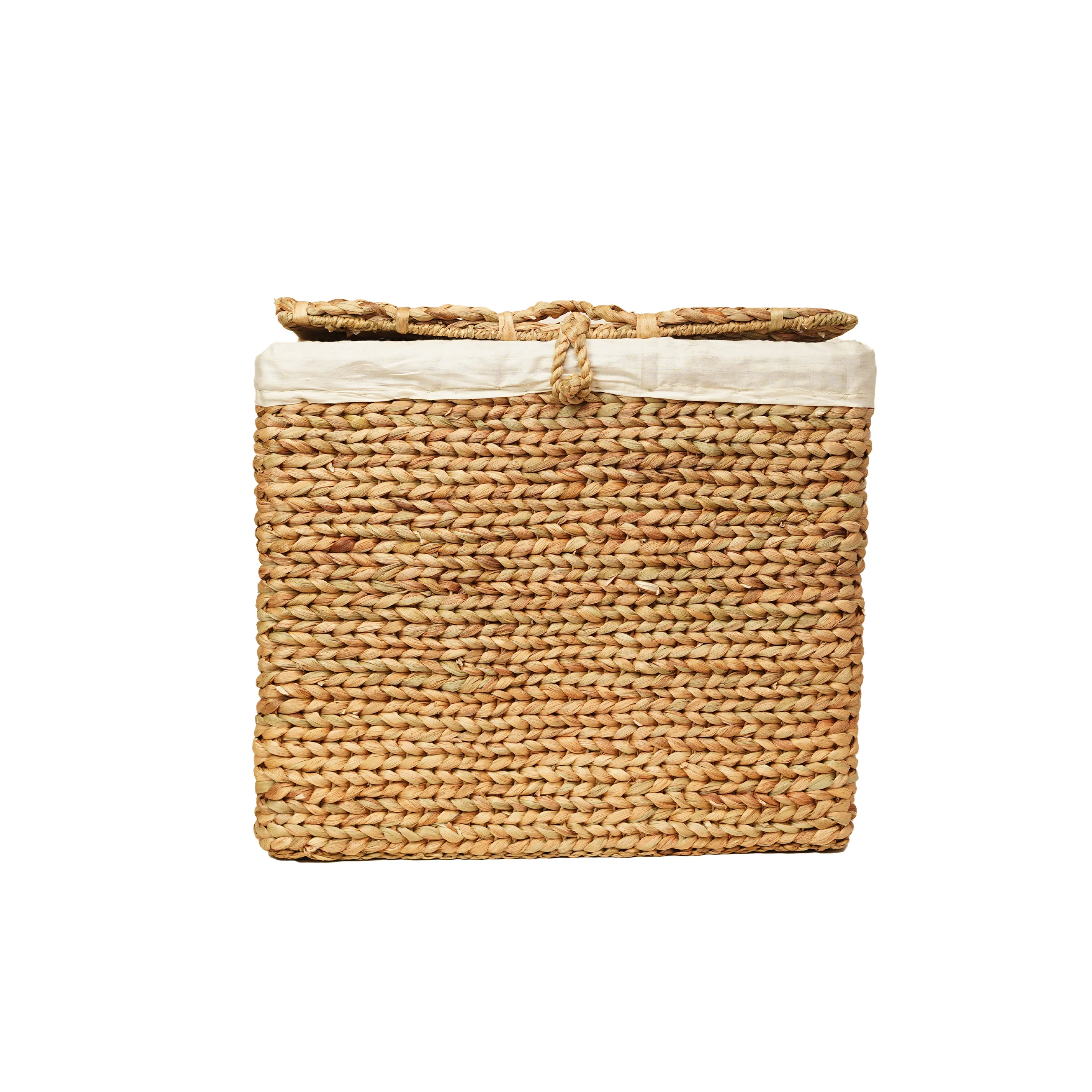 Water Hyacinth Rectangle Hamper Basket