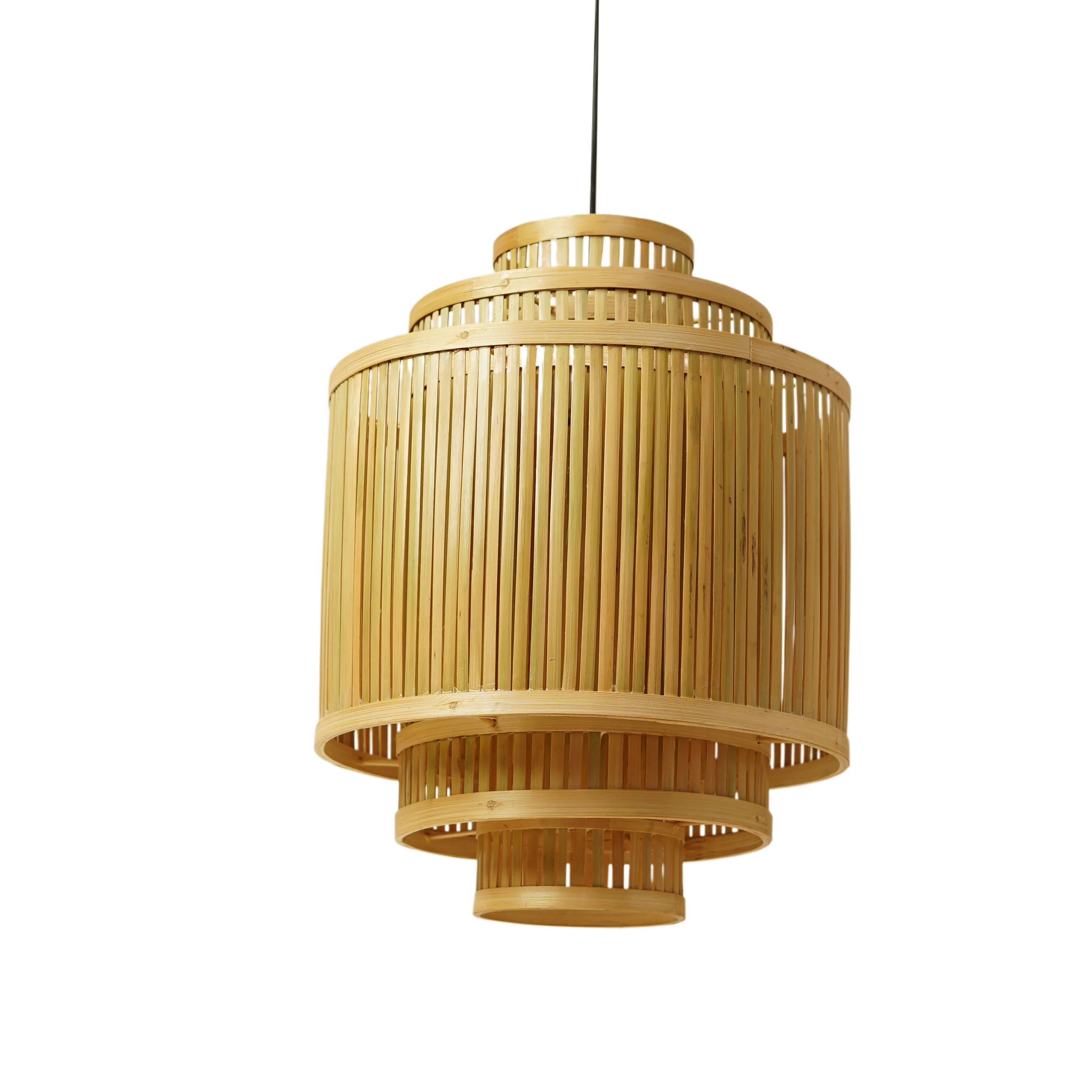 Modern Handcrafted Bamboo Hanging Lamp Shade - Thumbnail 2