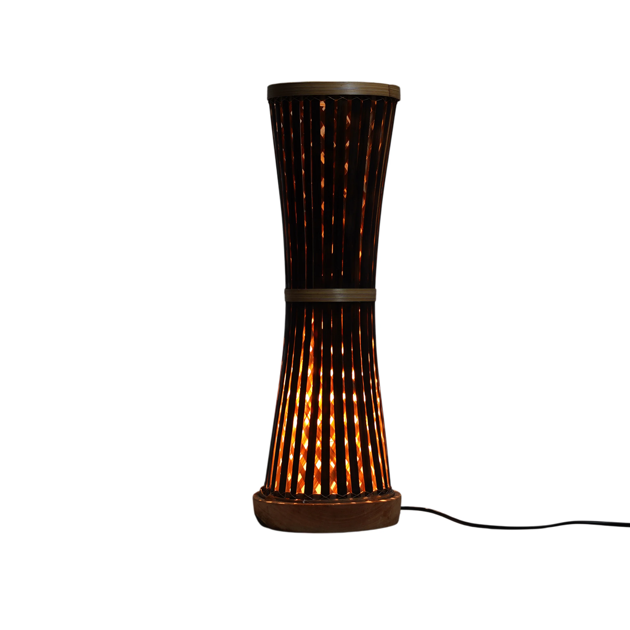 Hourglass Bamboo Table Lamp