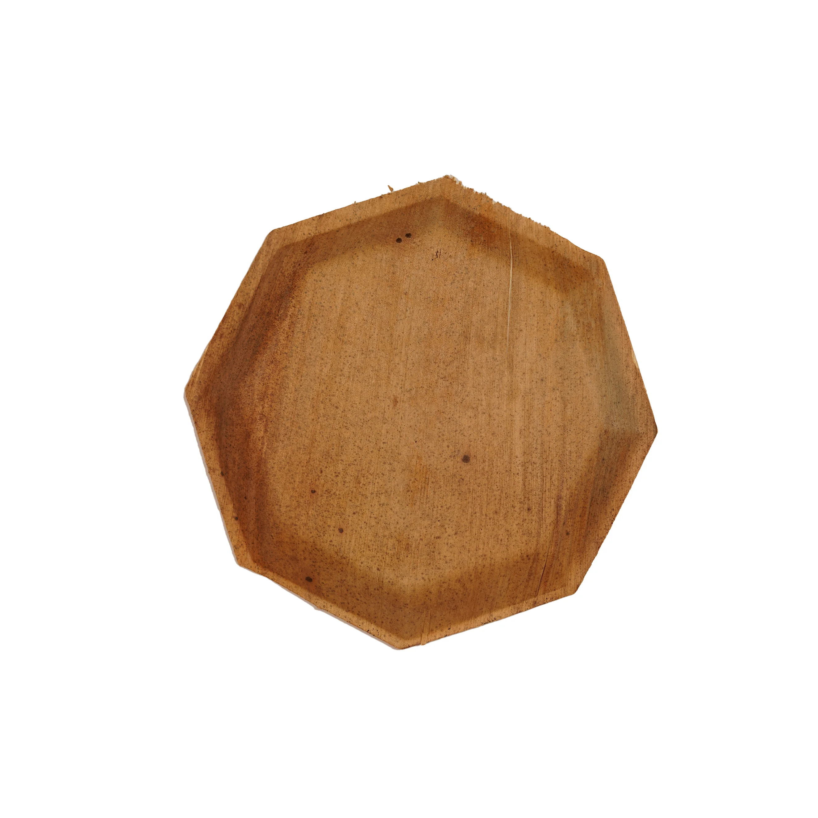 Areca Octagon Plate- Eco-Friendly Areca Leaf Octagonal Plate – Premium Biodegradable T - Thumbnail 3