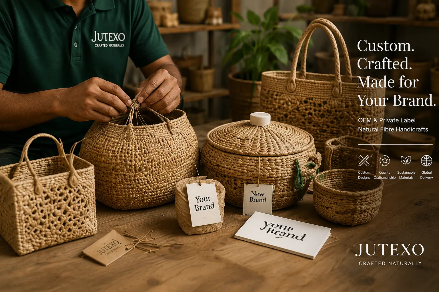 OEM and Private Label Services for Natural Fibre Handicrafts